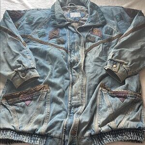 Vintage Patchwork Denim Jacket for Men